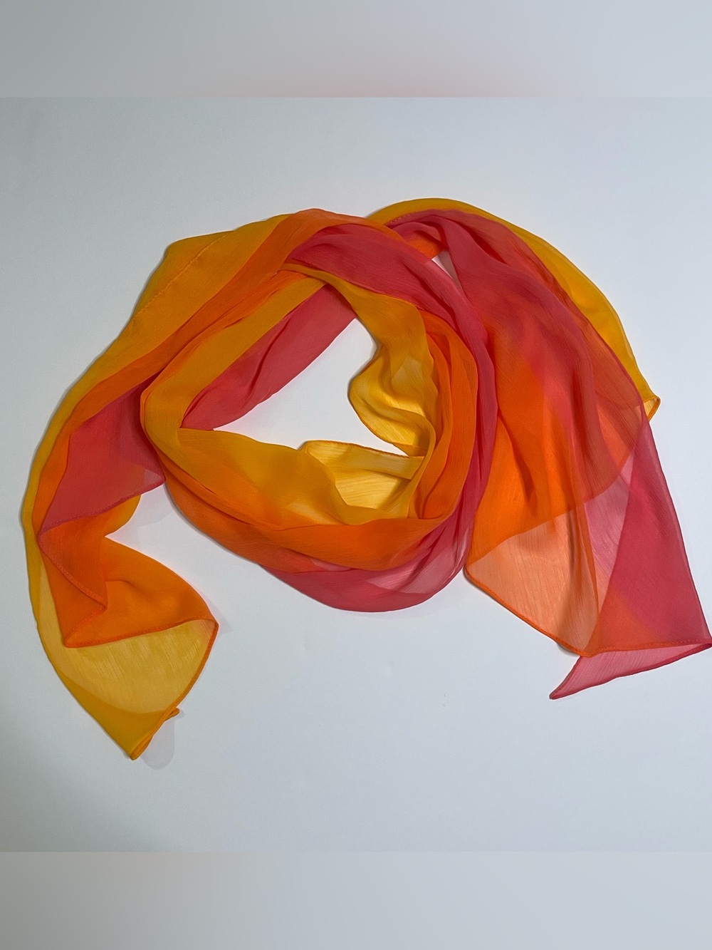 Sheer Sunset Ombré Chiffon Fashion Scarf
